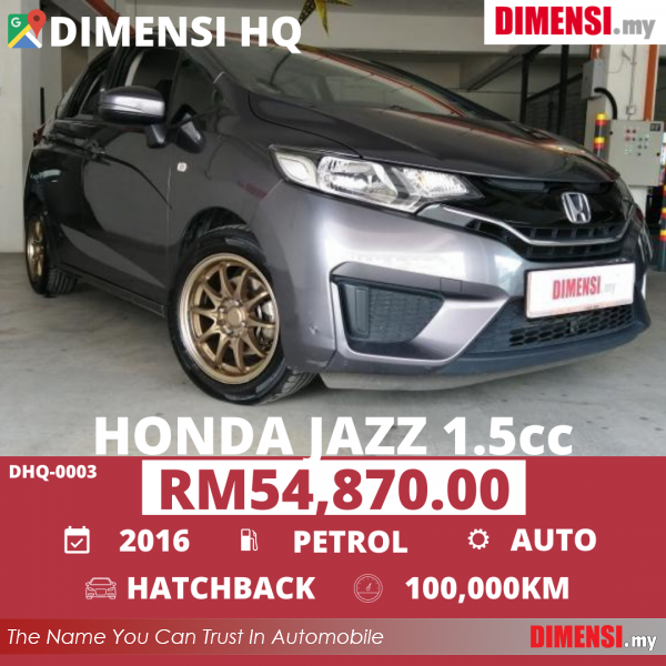 sell Honda Jazz 2016 1.5 CC for RM 54870.00 -- dimensi.my