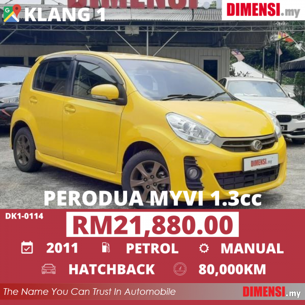 sell Perodua Myvi 2011 1.3 CC for RM 21880.00 -- dimensi.my