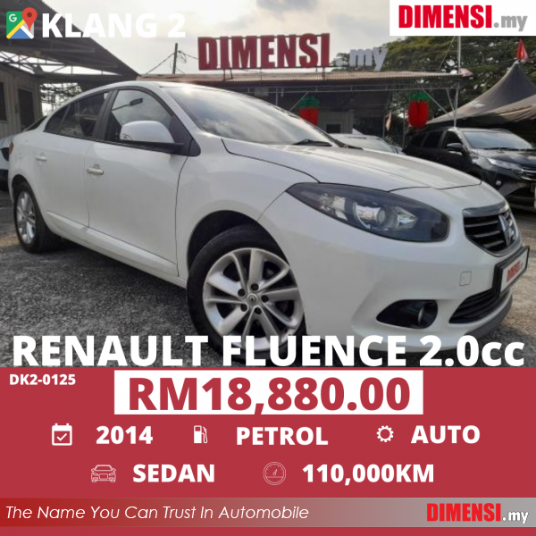 sell Renault Fluence 2014 2.0 CC for RM 18880.00 -- dimensi.my