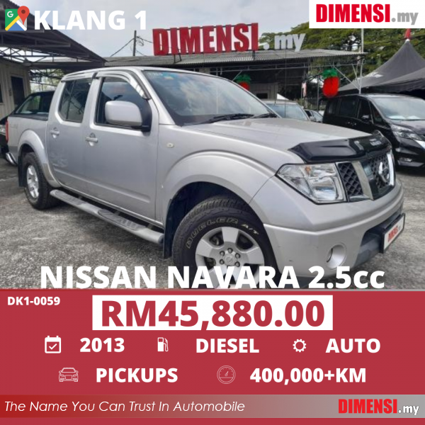 sell Nissan Navara 2013 2.5 CC for RM 45880.00 -- dimensi.my