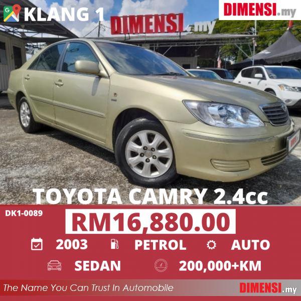 sell Toyota Camry 2003 2.4 CC for RM 14880.00 -- dimensi.my