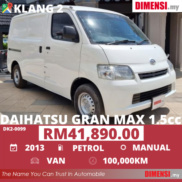 sell Daihatsu Gran Max 2013 1.5 CC for RM 41890.00 -- dimensi.my