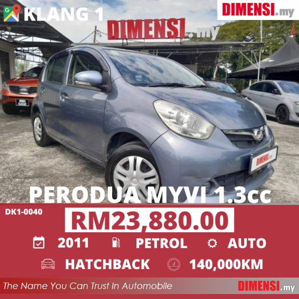 sell Perodua Myvi 2011 1.3 CC for RM 23880.00 -- dimensi.my