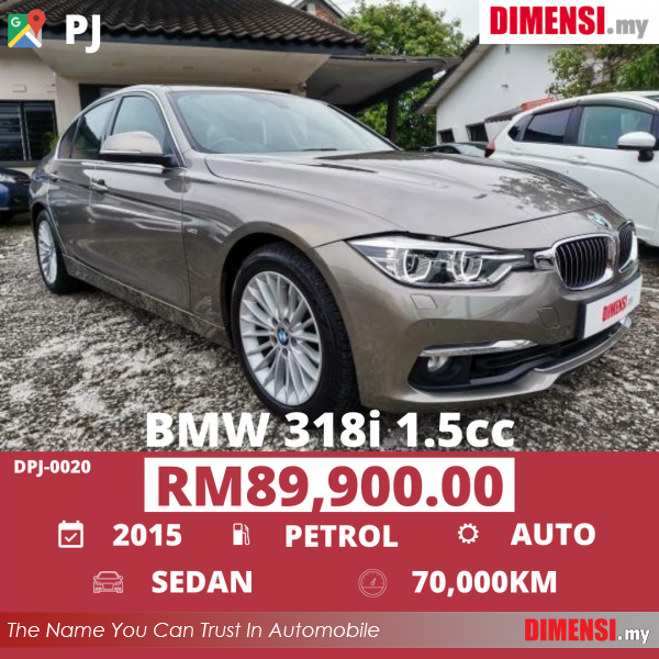 sell BMW 318i 2015 1.5 CC for RM 89900.00 -- dimensi.my
