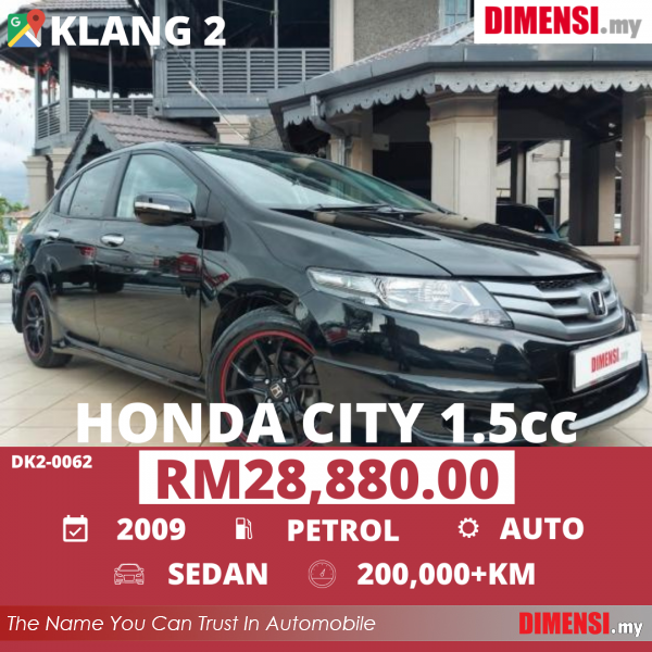 sell Honda City 2009 1.5 CC for RM 28880.00 -- dimensi.my