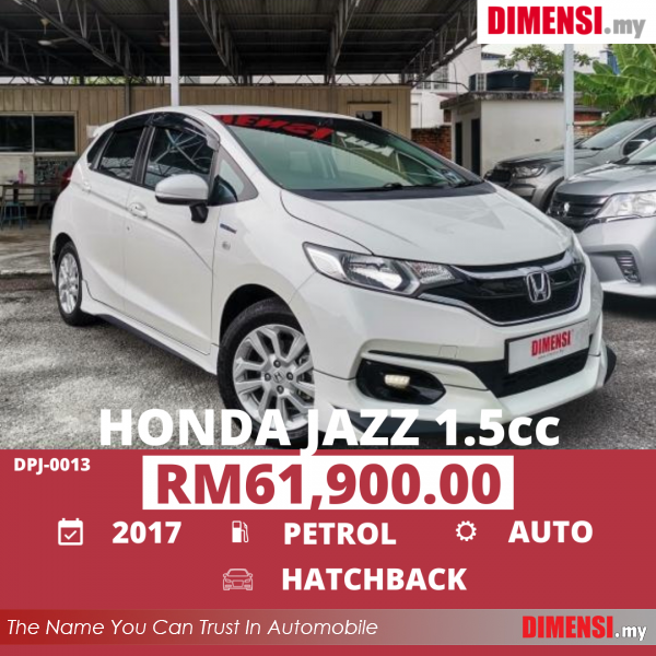 sell Honda Jazz 2017 1.5 CC for RM 61900.00 -- dimensi.my