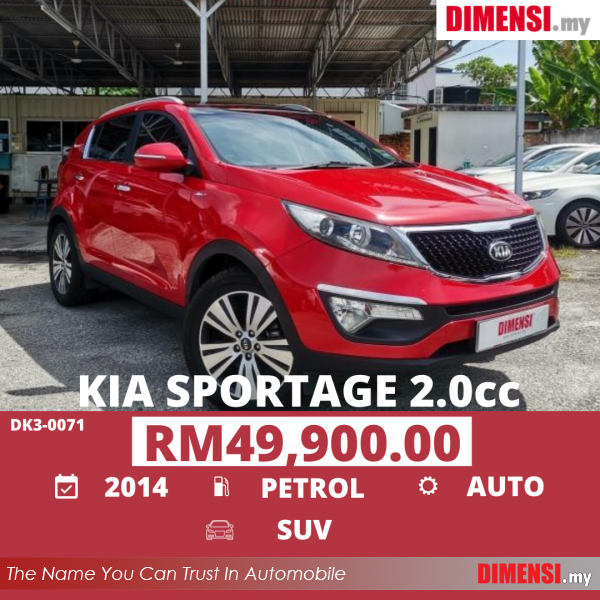 sell Kia Sportage 2014 2.0 CC for RM 49900.00 -- dimensi.my