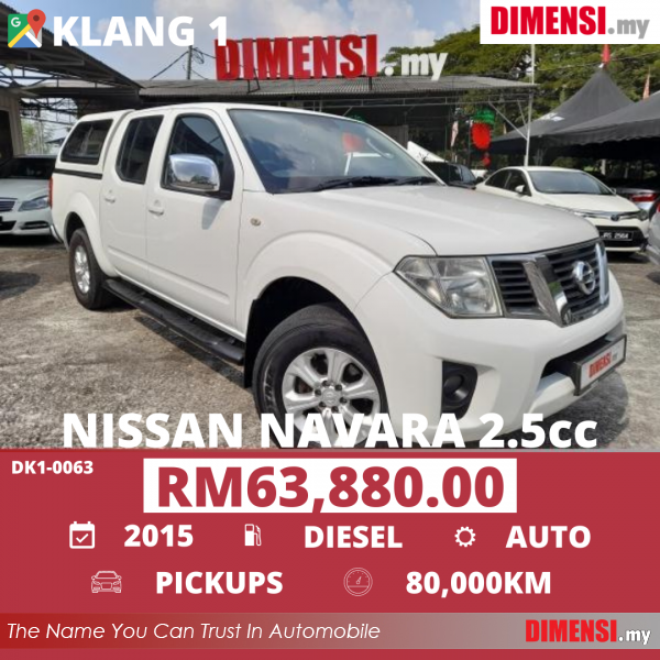 sell Nissan Navara 2015 2.5 CC for RM 63880.00 -- dimensi.my