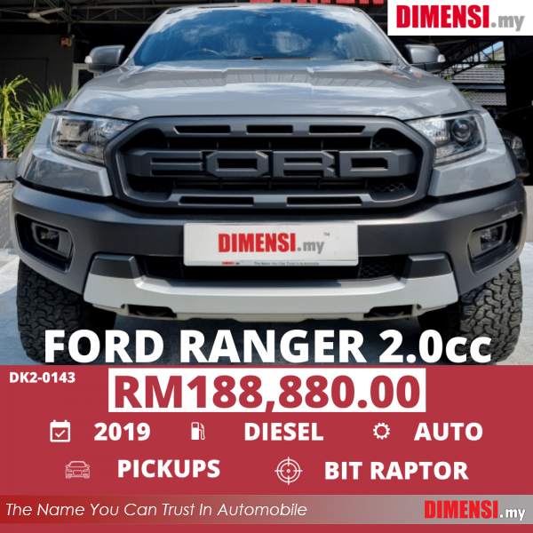 sell Ford Ranger 2019 2.0 CC for RM 188880.00 -- dimensi.my