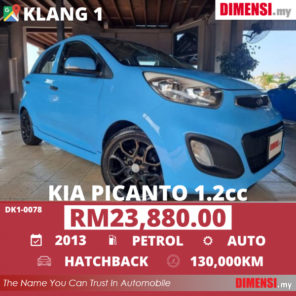 sell Kia Picanto 2013 1.2 CC for RM 23880.00 -- dimensi.my