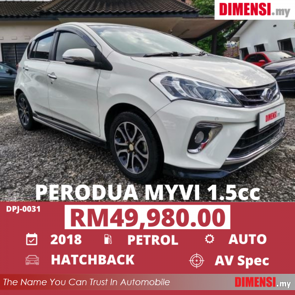 sell Perodua Myvi 2018 1.5 CC for RM 49980.00 -- dimensi.my
