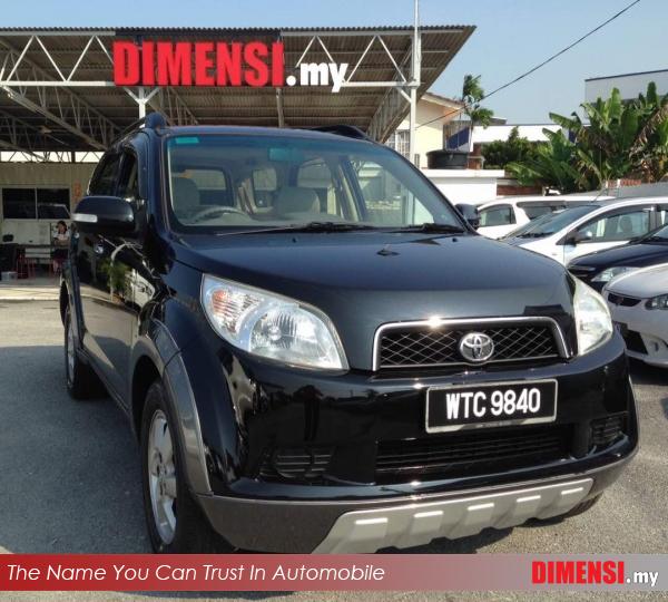 sell Toyota Rush 2009 1.5 CC for RM 33900.00 -- dimensi.my