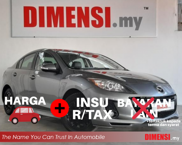 sell Mazda 3 2013 1.6 CC for RM 37890.00 -- dimensi.my