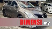 sell Nissan Almera 2016 1.5 CC for RM 36880.00 -- dimensi.my