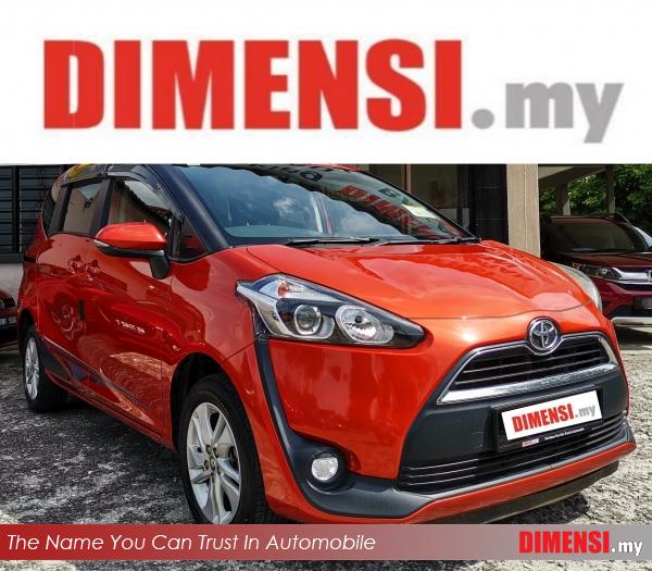 sell Toyota Sienta 2016 1.5 CC for RM 70900.00 -- dimensi.my