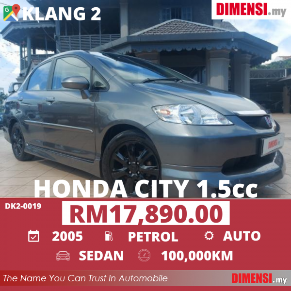 sell Honda City 2005 1.5 CC for RM 17890.00 -- dimensi.my