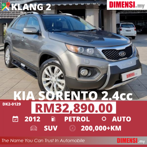 sell Kia Sorento 2012 2.4 CC for RM 32890.00 -- dimensi.my