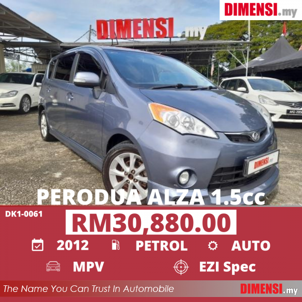 sell Perodua Alza 2012 1.5 CC for RM 30880.00 -- dimensi.my