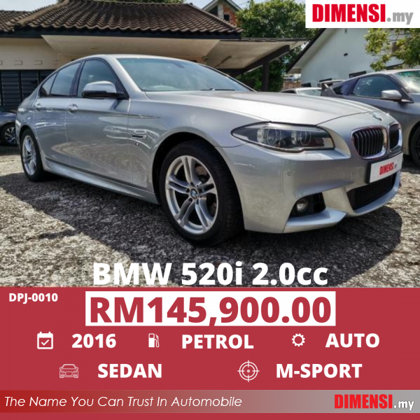 sell BMW 520i 2016 2.0 CC for RM 145900.00 -- dimensi.my