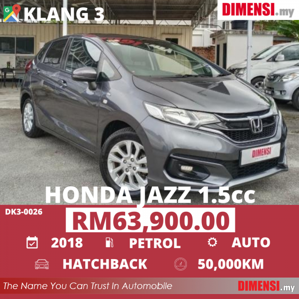 sell Honda Jazz 2018 1.5 CC for RM 63900.00 -- dimensi.my