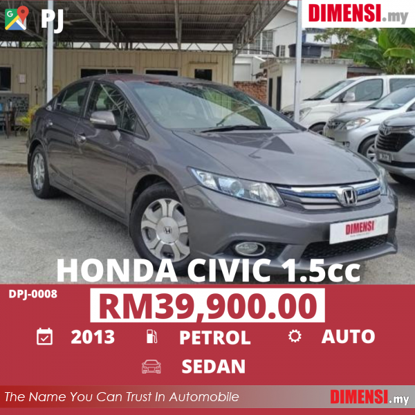 sell Honda Civic 2013 1.5 CC for RM 39900.00 -- dimensi.my