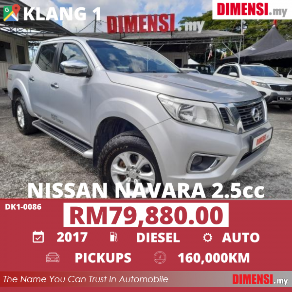 sell Nissan Navara 2017 2.5 CC for RM 79880.00 -- dimensi.my