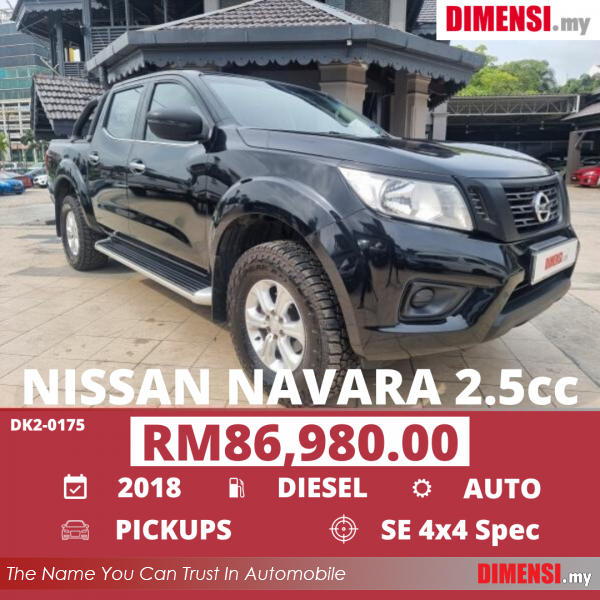 sell Nissan Navara 2018 2.5 CC for RM 86980.00 -- dimensi.my