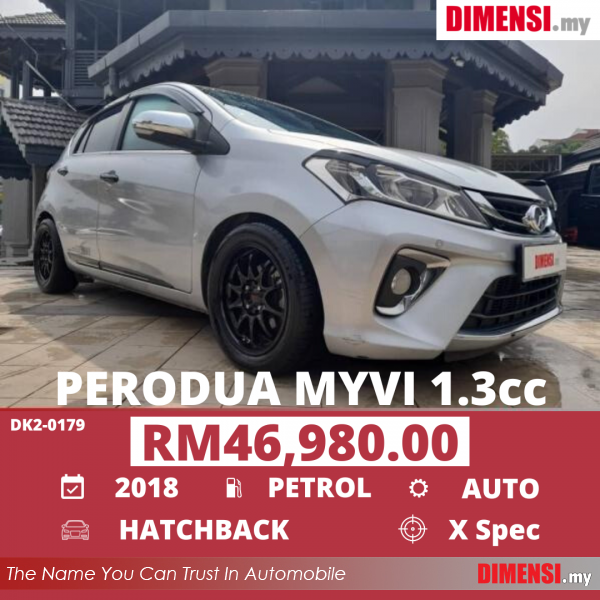 sell Perodua Myvi 2018 1.3 CC for RM 46980.00 -- dimensi.my