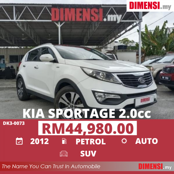 sell Kia Sportage 2012 2.0 CC for RM 44980.00 -- dimensi.my