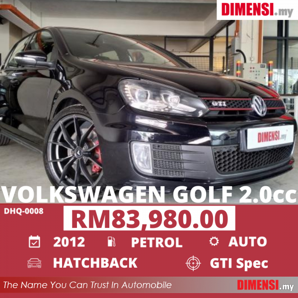 sell Volkswagen Golf 2012 2.0 CC for RM 83980.00 -- dimensi.my