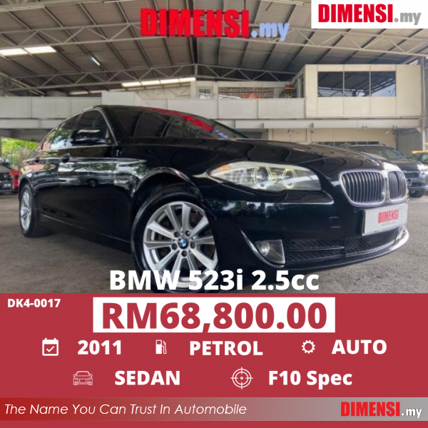 sell BMW 523i 2011 2.5 CC for RM 68800.00 -- dimensi.my