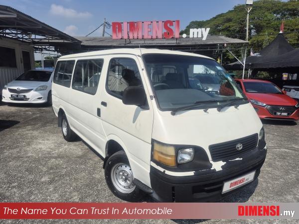 sell Toyota Hiace 1999 2.0 CC for RM 15980.00 -- dimensi.my